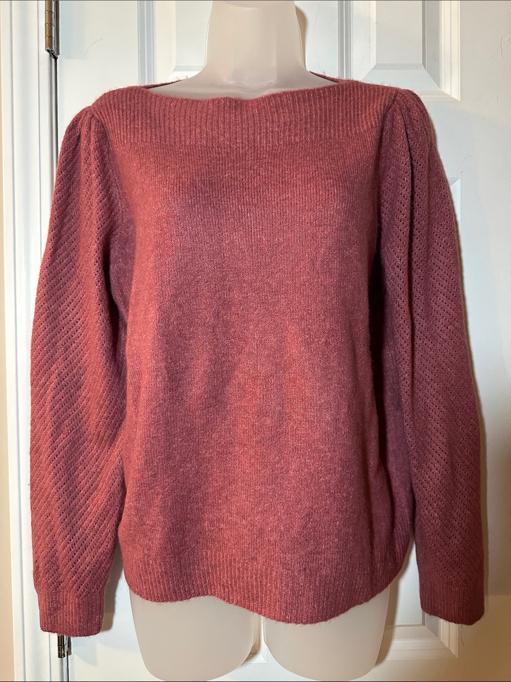 LOFT Rosewood Boatneck Knit Sweater